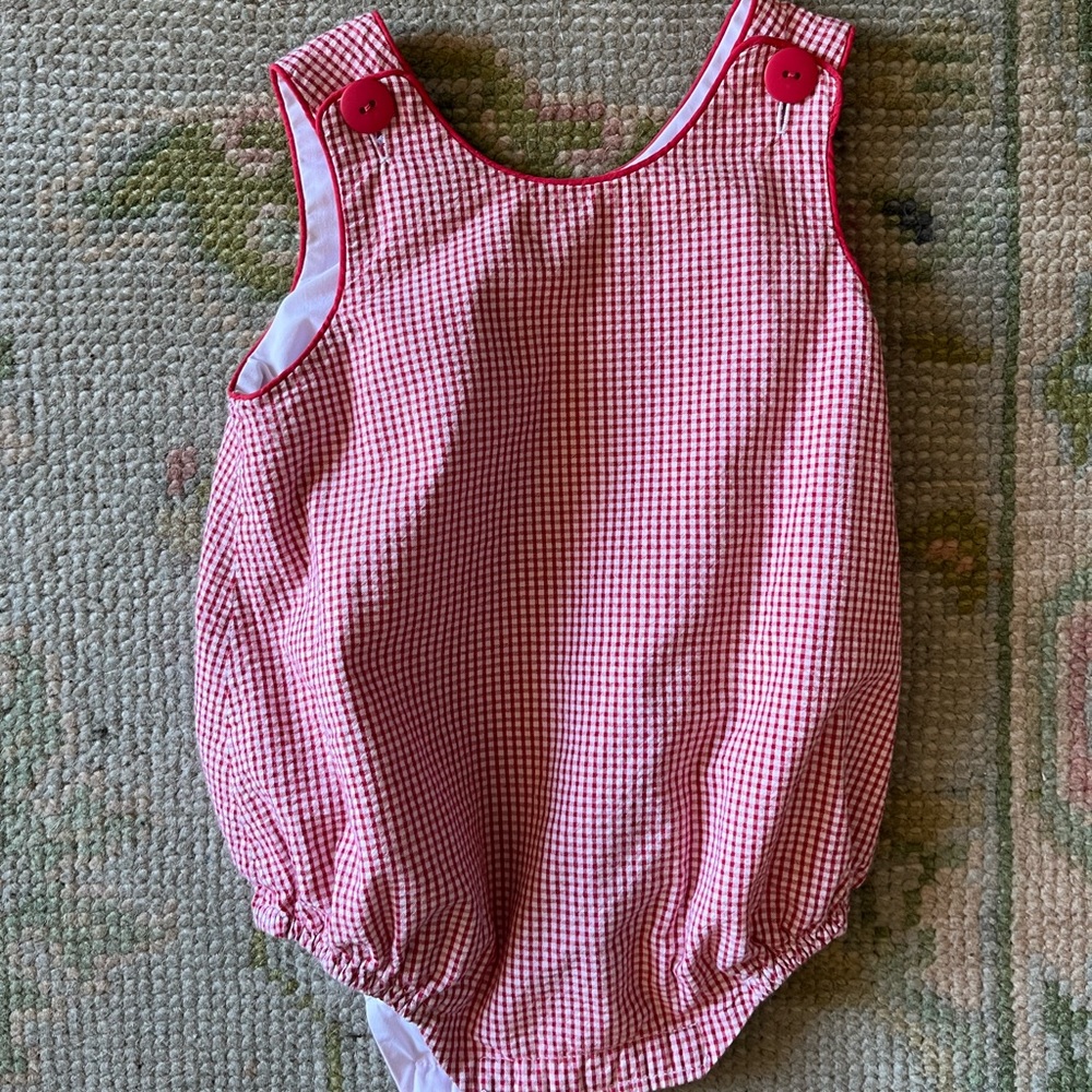 Baby Boy or Girl Red and White Bubble - 3 Mo